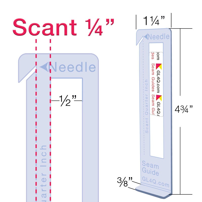 Guidelines4Quilting Super Easy Seam Guide Setter with 6 Reusable Adhesive Seam Guides - Easily Set a Scant 1/4-Inch Guide to Achieve Accuracy and No Fabric Waste - For Any Sewing Machine - Made in USA - Image 3